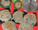 【簡単男炒飯】かにかまと豆苗炒飯作り方1写真
