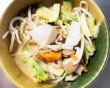 レンジ肉無チクワクラムチャウダー味野菜炒作り方15写真