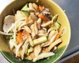 レンジ肉無チクワクラムチャウダー味野菜炒作り方16写真