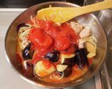 鶏肉と茄子のトマトソースパスタ作り方6写真