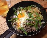 牛コマで酒のあてミニすき焼き〆のミニ牛丼作り方4写真