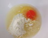 天ぷら粉でキムチチヂミ作り方1写真