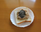 酢納豆すり胡麻トースト作り方3写真