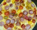チーズとウィンナーとトマトのパンケーキ作り方7写真