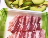 アボカドと油揚げの豚バラ巻きあんかけ作り方1写真