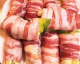アボカドと油揚げの豚バラ巻きあんかけ作り方3写真