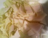 白菜とおさかなソーセージの炒め物作り方1写真