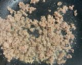 おつまみにも！なすとひき肉のピリ辛炒め作り方3写真