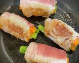麺つゆでアスパラと人参の肉巻き作り方5写真