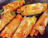 麺つゆでアスパラと人参の肉巻き作り方12写真