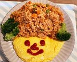 乾燥野菜と穀みのりで☆巻かないオムライス作り方6写真