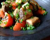 【スタミナ】鰹とトマトのにんにくソテー作り方4写真