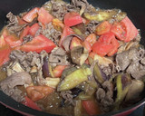 トマトと茄子と牛肉とエリンギのポン酢炒め作り方4写真