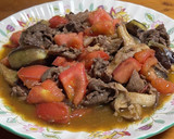 トマトと茄子と牛肉とエリンギのポン酢炒め作り方5写真