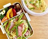 調味料2つで！アスパラのペッパーパスタ作り方5写真