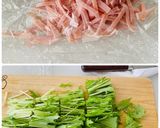 簡単! 水菜とハムのサラダ!作り方1写真