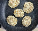 もずく入り豆腐ハンバーグ　オクラあんかけ作り方5写真