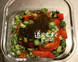 もずく酢deトマトときゅうりとオクラ作り方8写真