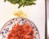 鮭とにんにくの芽のペペロンチーノ作り方2写真