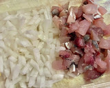鯵のたたきと新玉ねぎの梅マヨネーズ和え作り方1写真