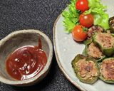 生姜入り!輪切りピーマンの肉詰め作り方6写真