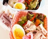 冷しゃぶうどん弁当作り方2写真