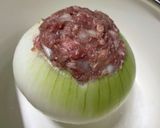 新玉ねぎの肉詰めチーズ掛け作り方4写真