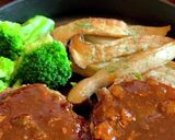 残り野菜で！簡単ピーマン入りハンバーグ作り方10写真