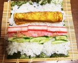 ボリューム満点！　卵焼きの巻寿司　恵方巻作り方1写真