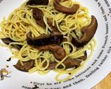 干し椎茸、炊いたものでスパゲッティ！作り方2写真