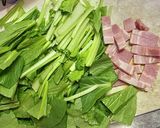 小松菜とベーコンのカレー炒め作り方1写真