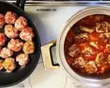 なめこ活用★肉団子トマト煮作り方5写真
