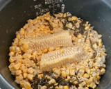 とうもろこしと塩昆布の炊き込みご飯作り方4写真