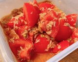 【ずぼら】ツナトマト和え物作り方2写真