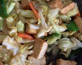 野菜炒めお好み焼き風作り方1写真
