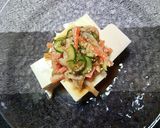 ヨウサマの減塩カニカマ&もずく酢豆腐のせ作り方3写真