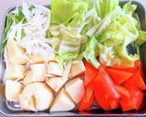 鯖缶と野菜の味噌汁 と 〆うどん作り方1写真