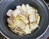 簡単！豚こま肉と白菜の卵とじ丼♬作り方4写真