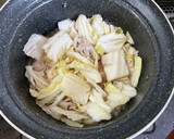 簡単！豚こま肉と白菜の卵とじ丼♬作り方4写真