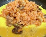 作り置きチキンライスでオムライス作り方7写真