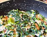 ほうれん草グラタン in 焼ピーマン作り方2写真