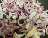 新玉ねぎの巣もごり卵作り方1写真