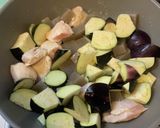 ナスとこんにゃくと鶏もものピリ辛炒め作り方3写真
