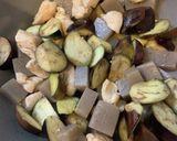 ナスとこんにゃくと鶏もものピリ辛炒め作り方4写真