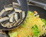 マイワシとアスパラの塩焼きそば作り方5写真