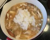 鶏肉ときのこのおろし生姜スープ作り方4写真