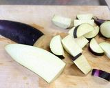 茄子ときのこのお味噌汁作り方1写真