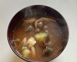 茄子ときのこのお味噌汁作り方9写真