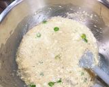 グリーンピースと豆腐の山芋焼き作り方2写真