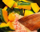 かぼちゃの鶏そぼろあんかけ作り方3写真